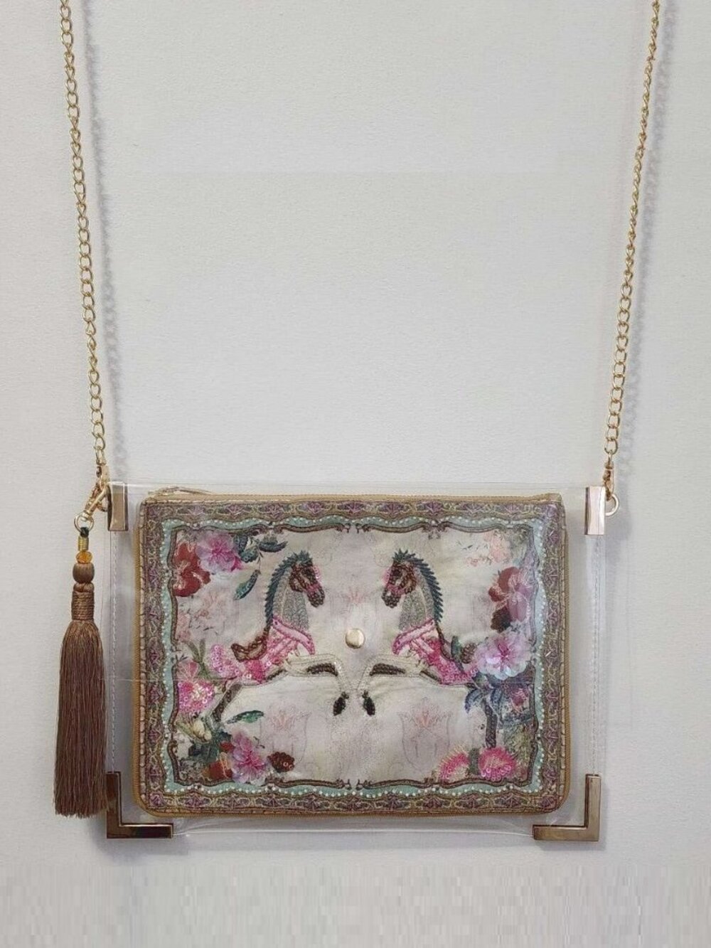 Clutch Saver Hand Bag with Gold‎ Shoulder Strap for Camilla Clutches